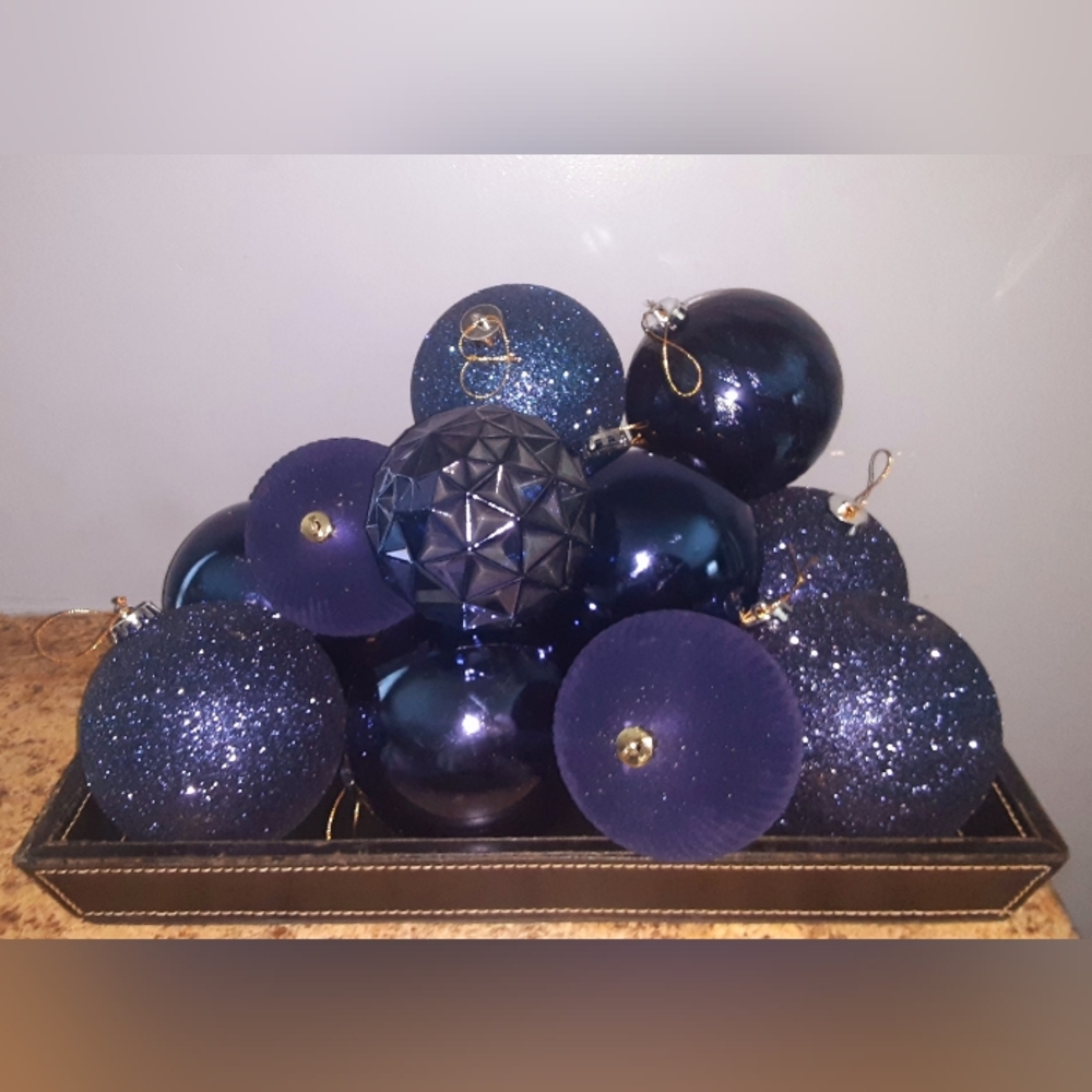 Oversized Blue Christmas Ball Ornaments Decoration